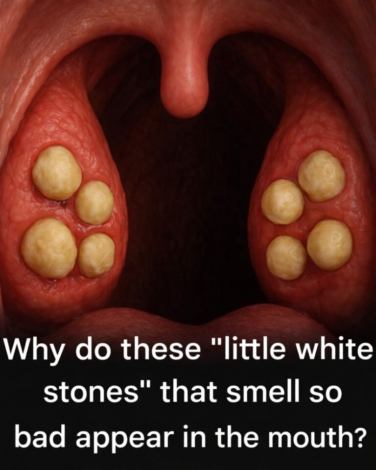 What are those ‘white stones’ that appear in the mouth and cause bad breath?